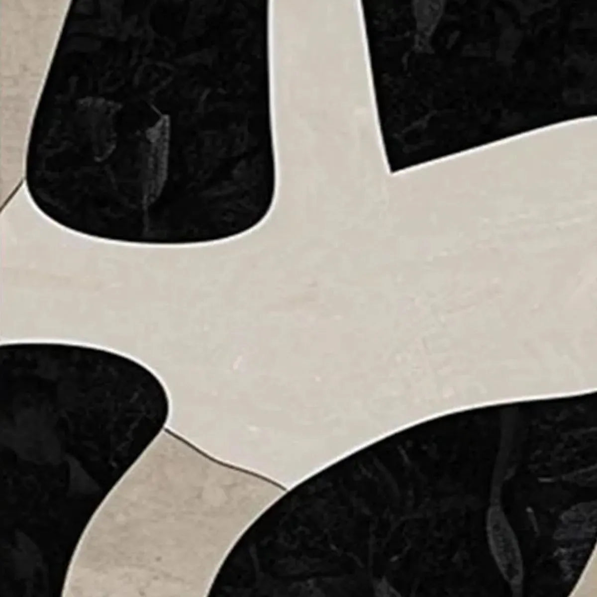 Black and Beige Abstract Wall Art Set of 2 #ZZ 234