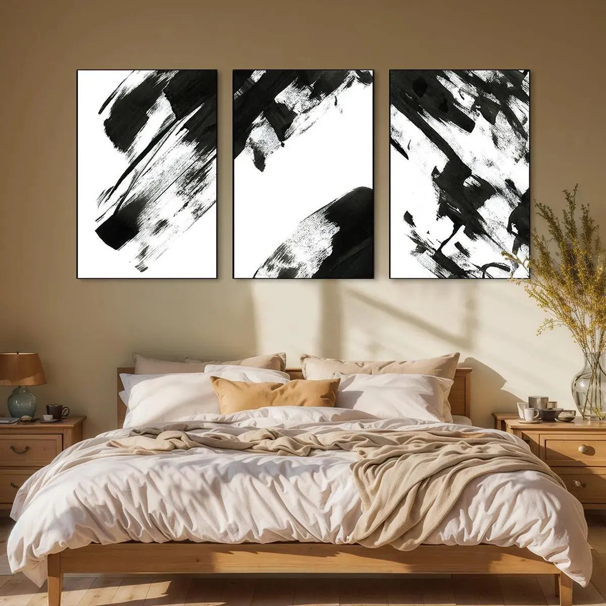 Modern Calligraphy Abstract Art | Set of 3 Paintings #AA 190