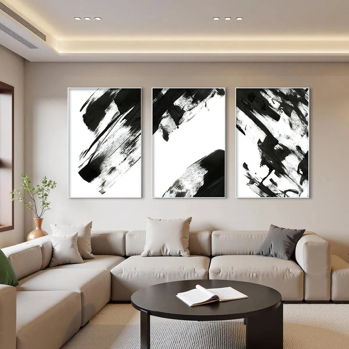 Modern Calligraphy Abstract Art | Set of 3 Paintings #AA 190