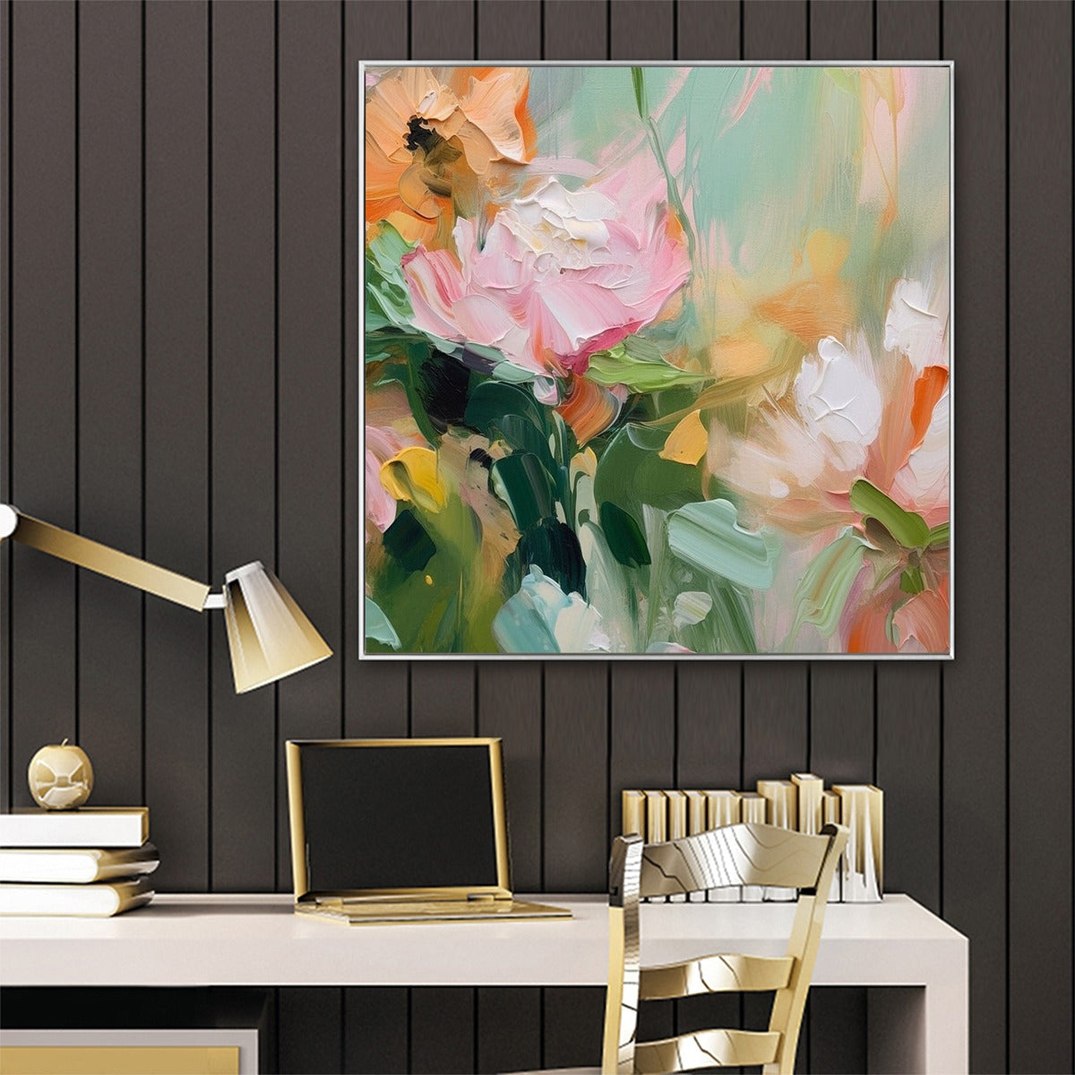 Joyful Abstract Bouquet Painting | Vibrant & Colorful Wall Decor #AA 198