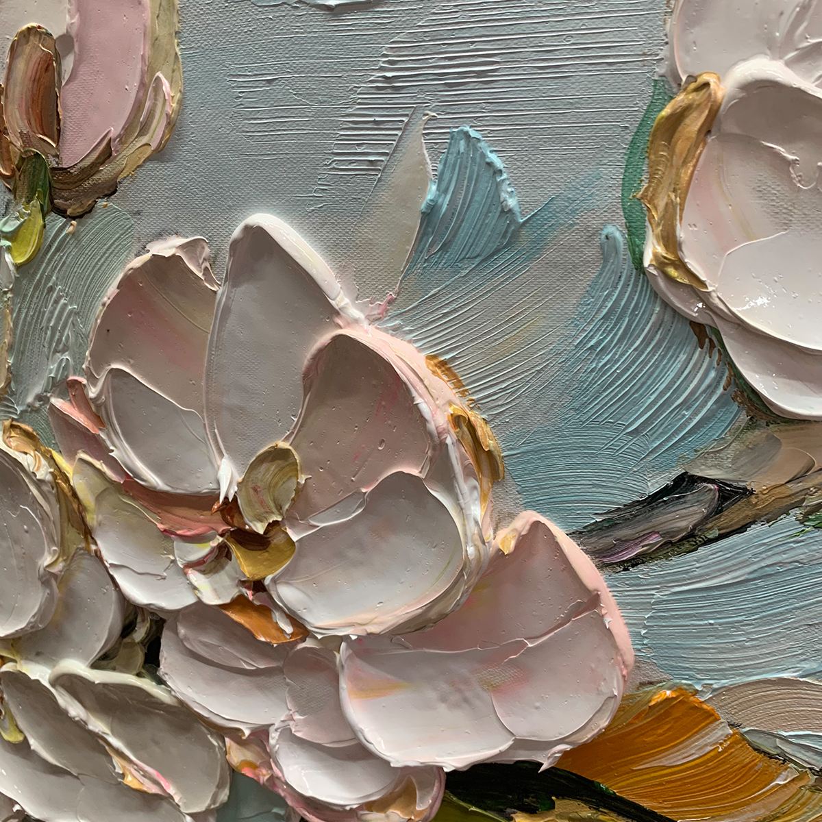 Modern Impressionist Blossom Art | Textured Floral Painting #AA 199