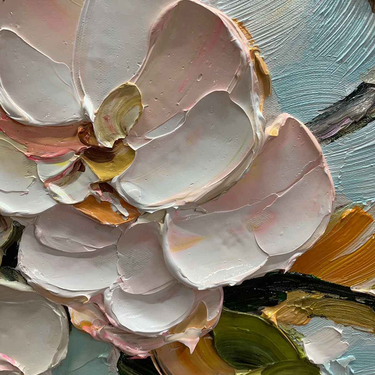 Modern Impressionist Blossom Art | Textured Floral Painting #AA 199