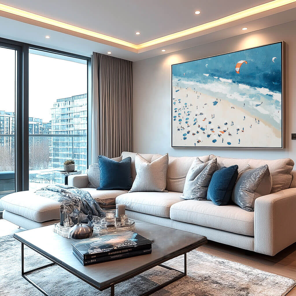 Vibrant Summer Beach Scene | Coastal Escape Wall Art #AA 263