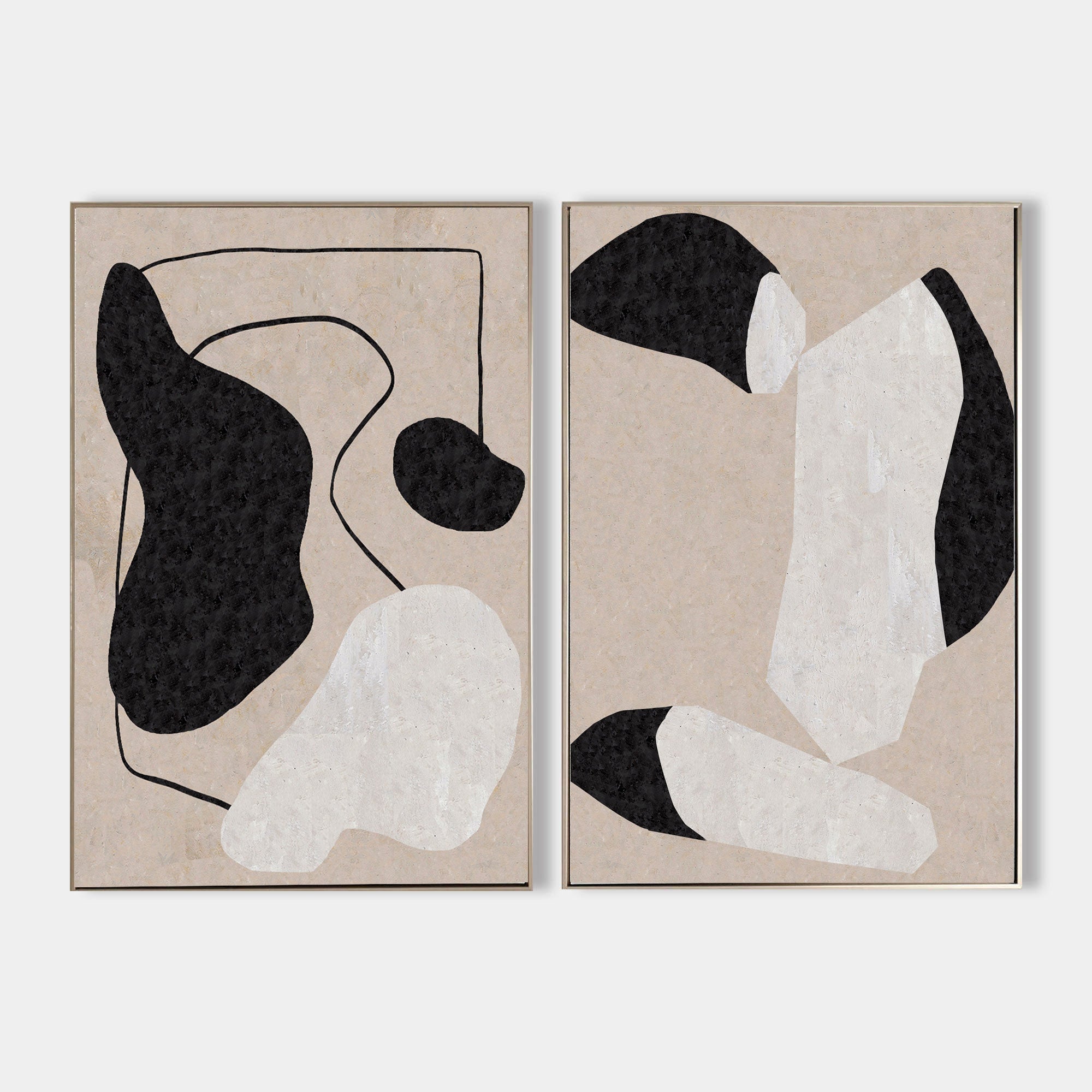 Abstract Art Set of 2 | Minimalist Wall Decor Prints #AA 262