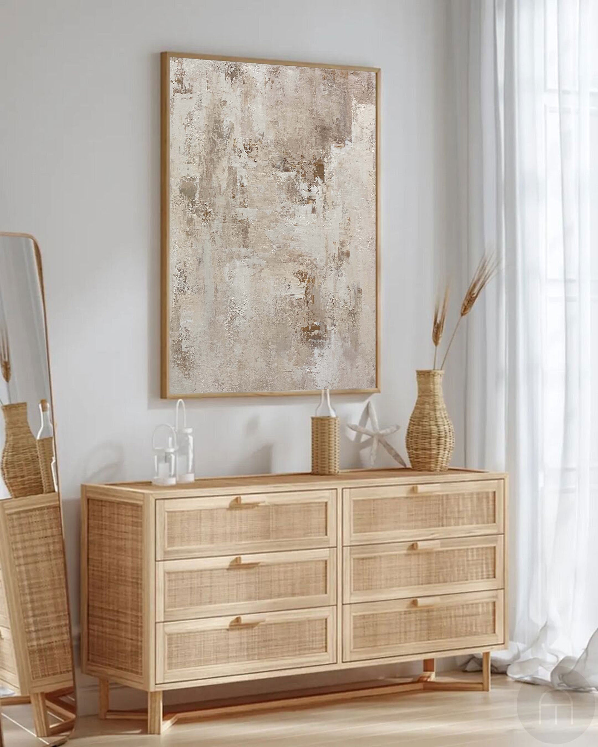 Wabi-Sabi Textured Painting | Japandi Minimalist Art #AA 302