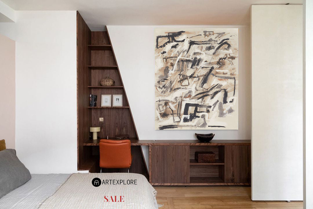 Abstract Expressionist Canvas Art | Modern Graffiti Style Decor #AA 313