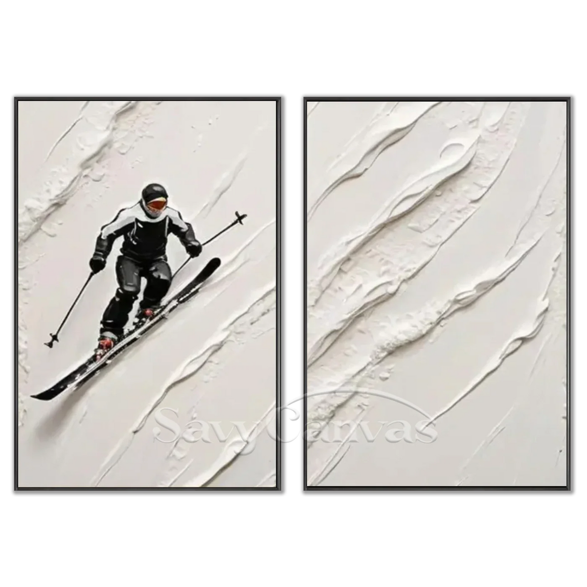 Beige_&_Black_Skiing_Sport_Art_Textured_Set_of_2_Painting_Canvas_set-black-frame-02.webp