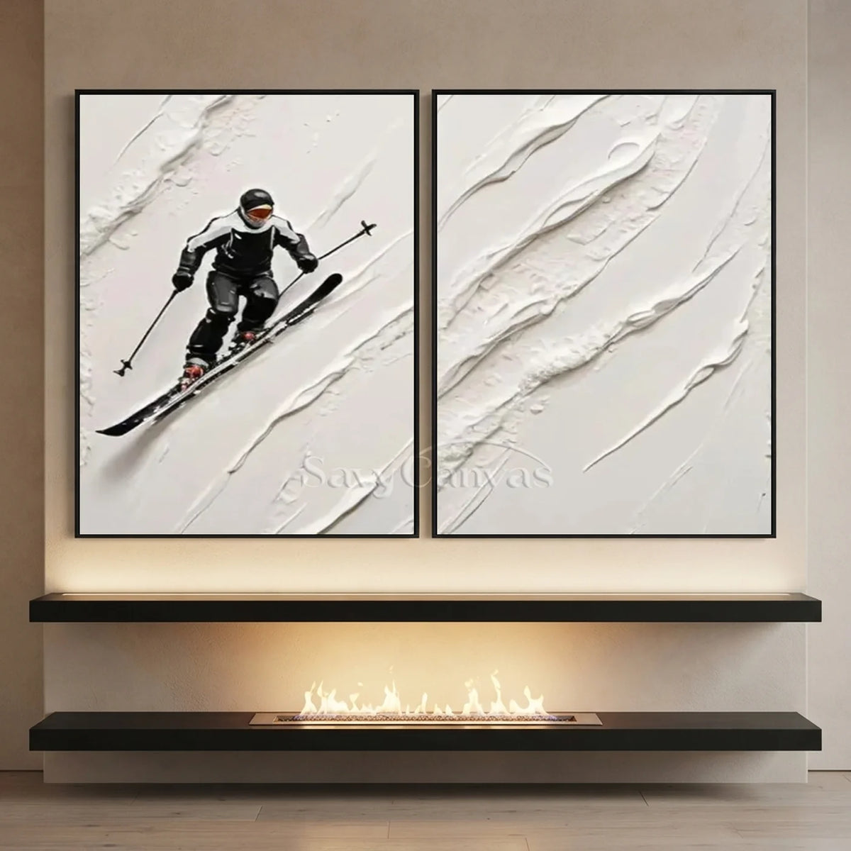 Beige_&_Black_Skiing_Sport_Art_Textured_Set_of_2_Painting_Canvas_set-for-fireplace-decor-01.webp