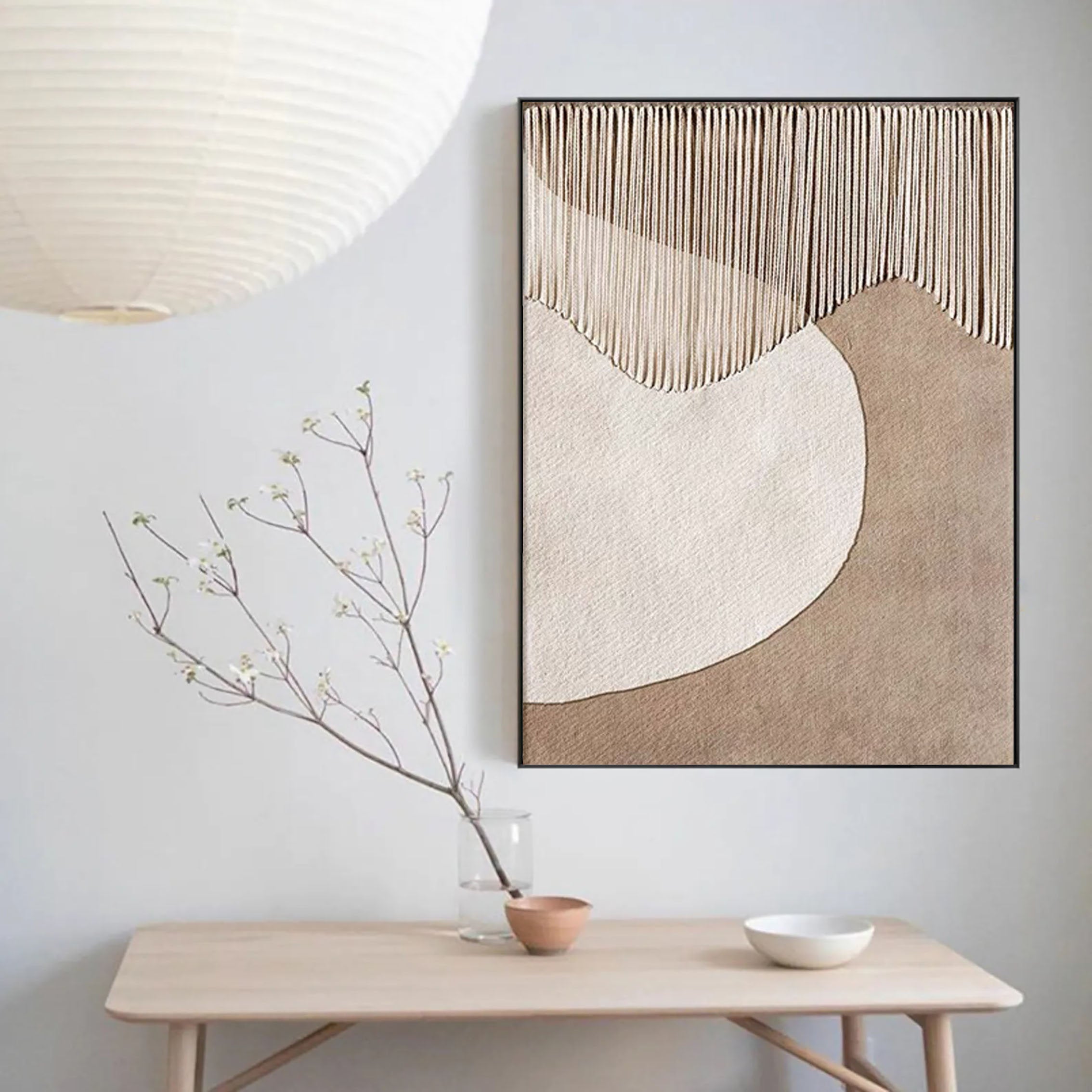 Modern Boho Abstract Painting | Minimalist Textured Wall Art Decor #ZZ 118