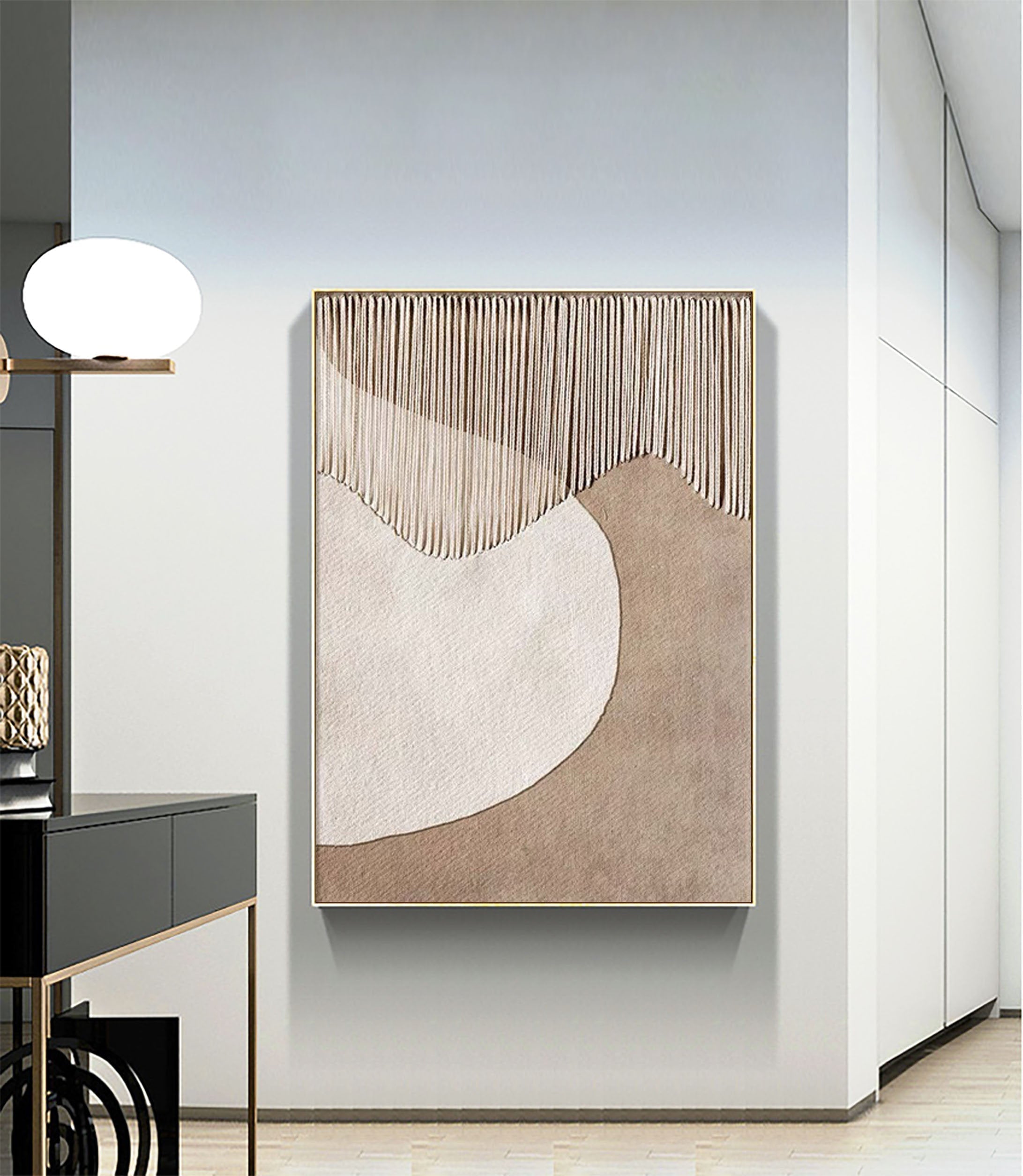 Modern Boho Abstract Painting | Minimalist Textured Wall Art Decor #ZZ 118