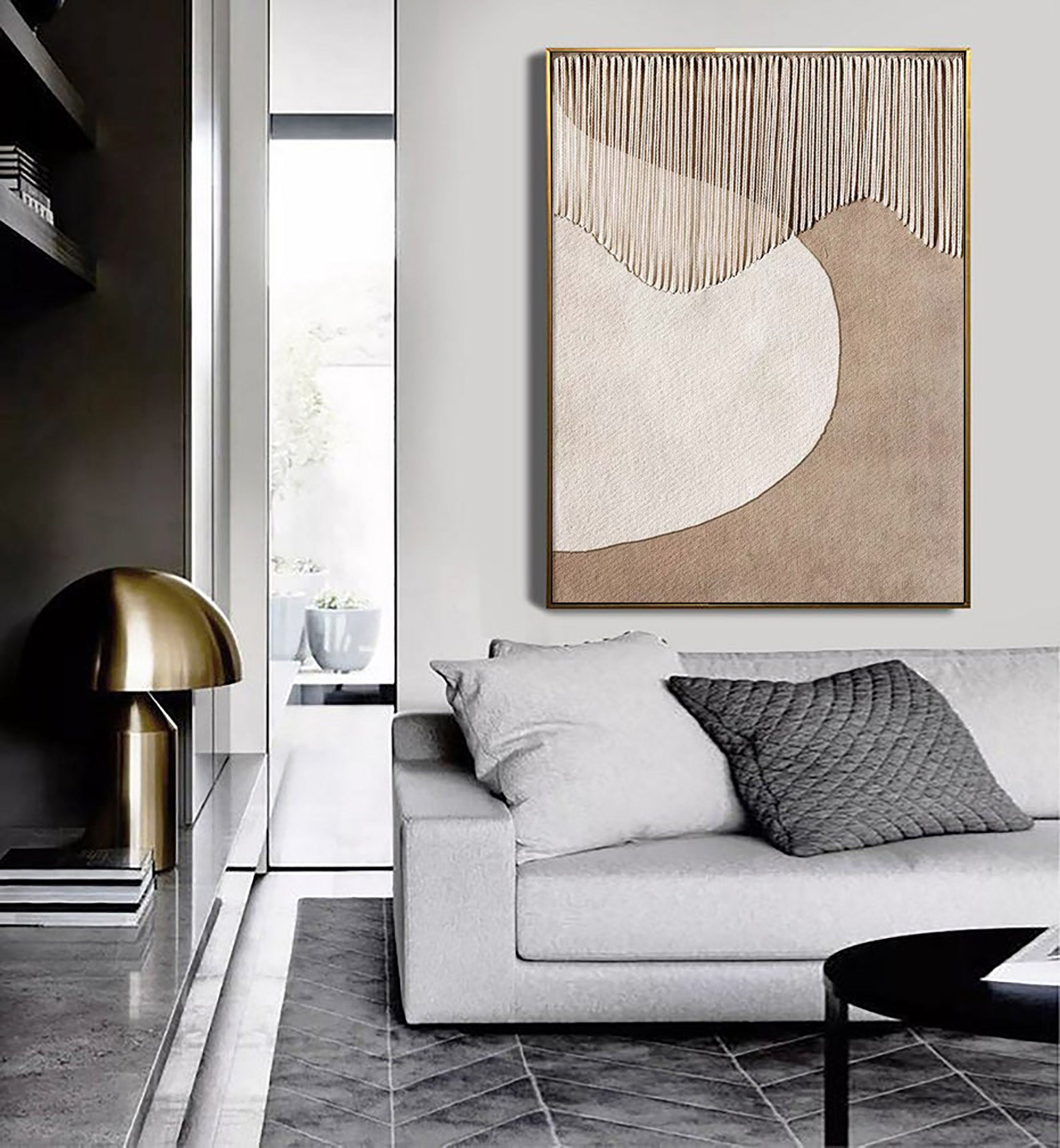 Modern Boho Abstract Painting | Minimalist Textured Wall Art Decor #ZZ 118