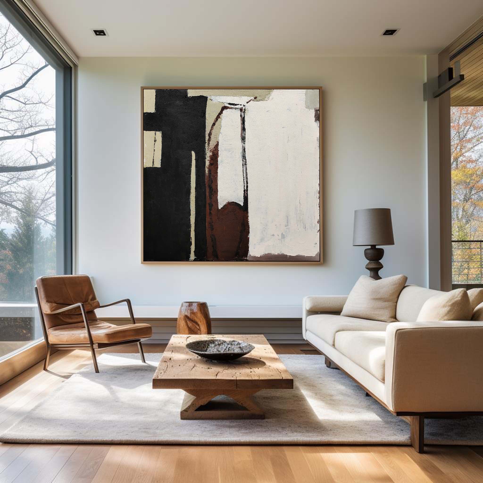 Hand-Painted Textured Abstract | Earth Tone Canvas Art #AA 281