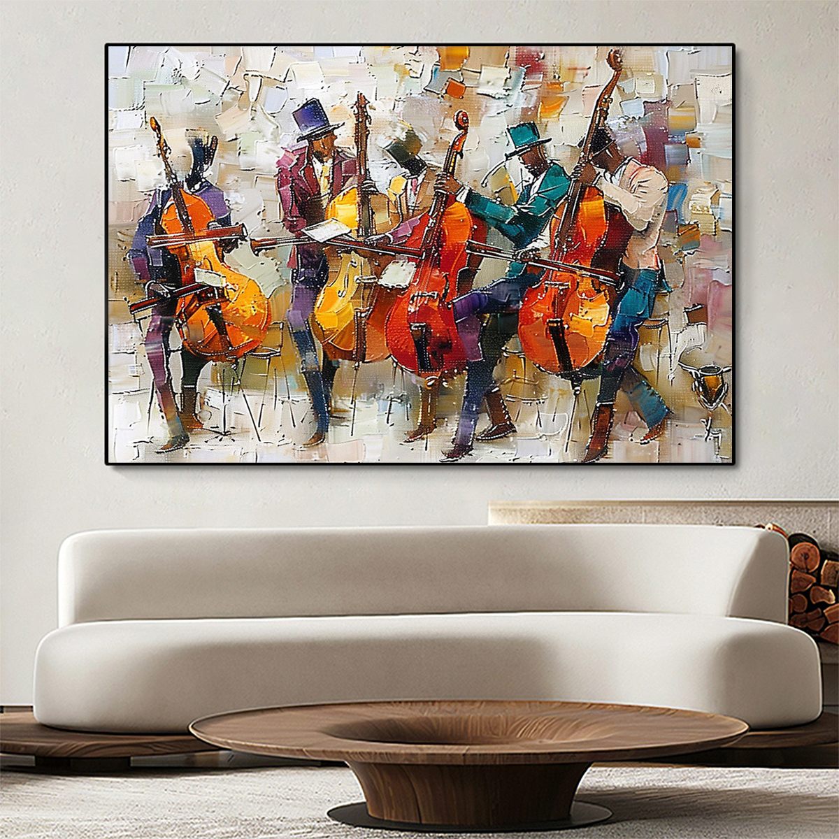 Colorful Music Wall Art | Abstract Painting for Living Room