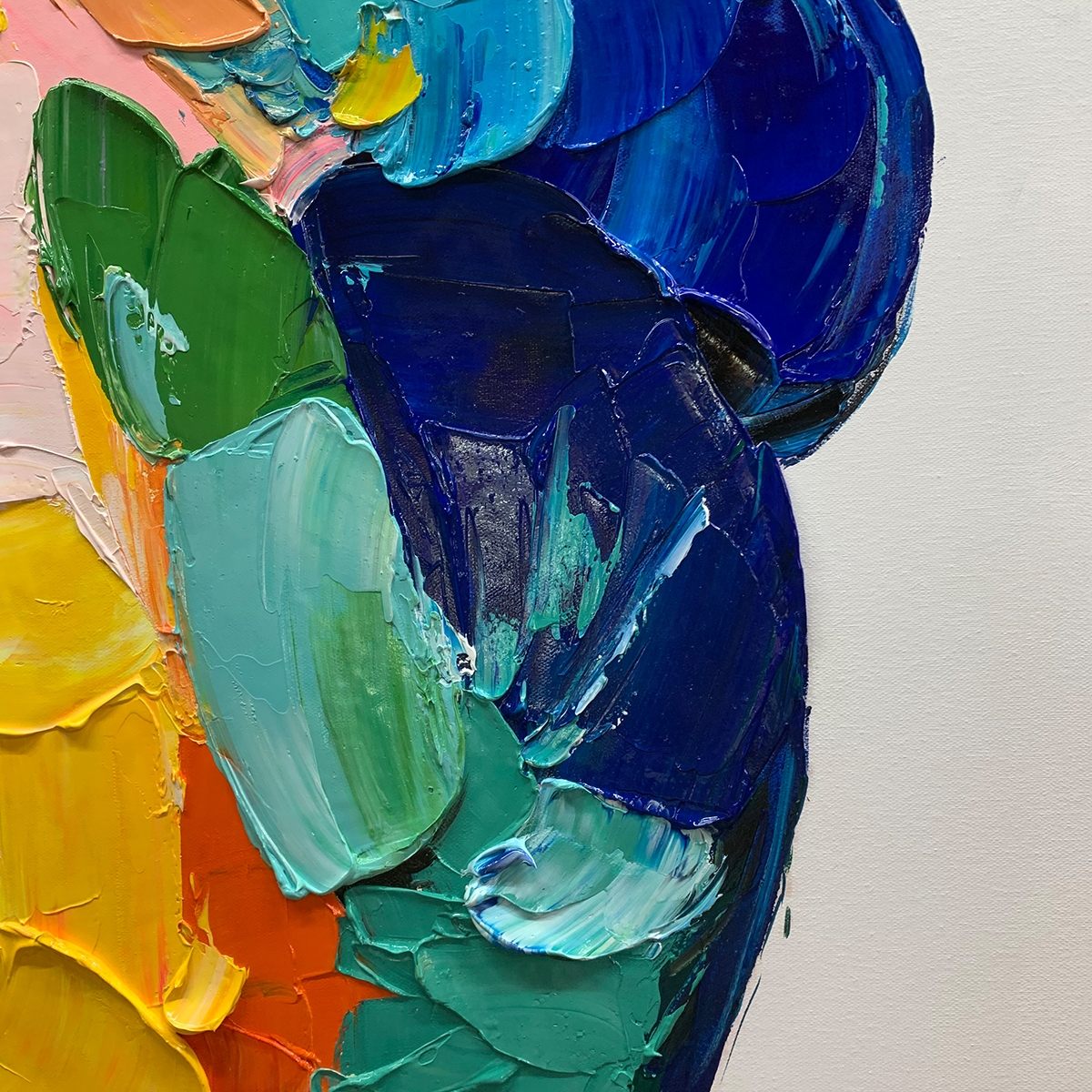 Textured Impasto Painting | Abstract Female Figure Wall Art #AA 003