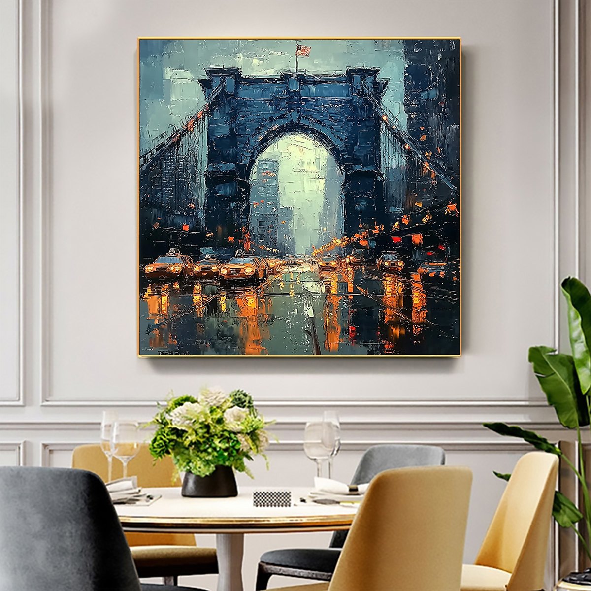 Brooklyn Bridge Painting | New York City Wall Art #AA 078