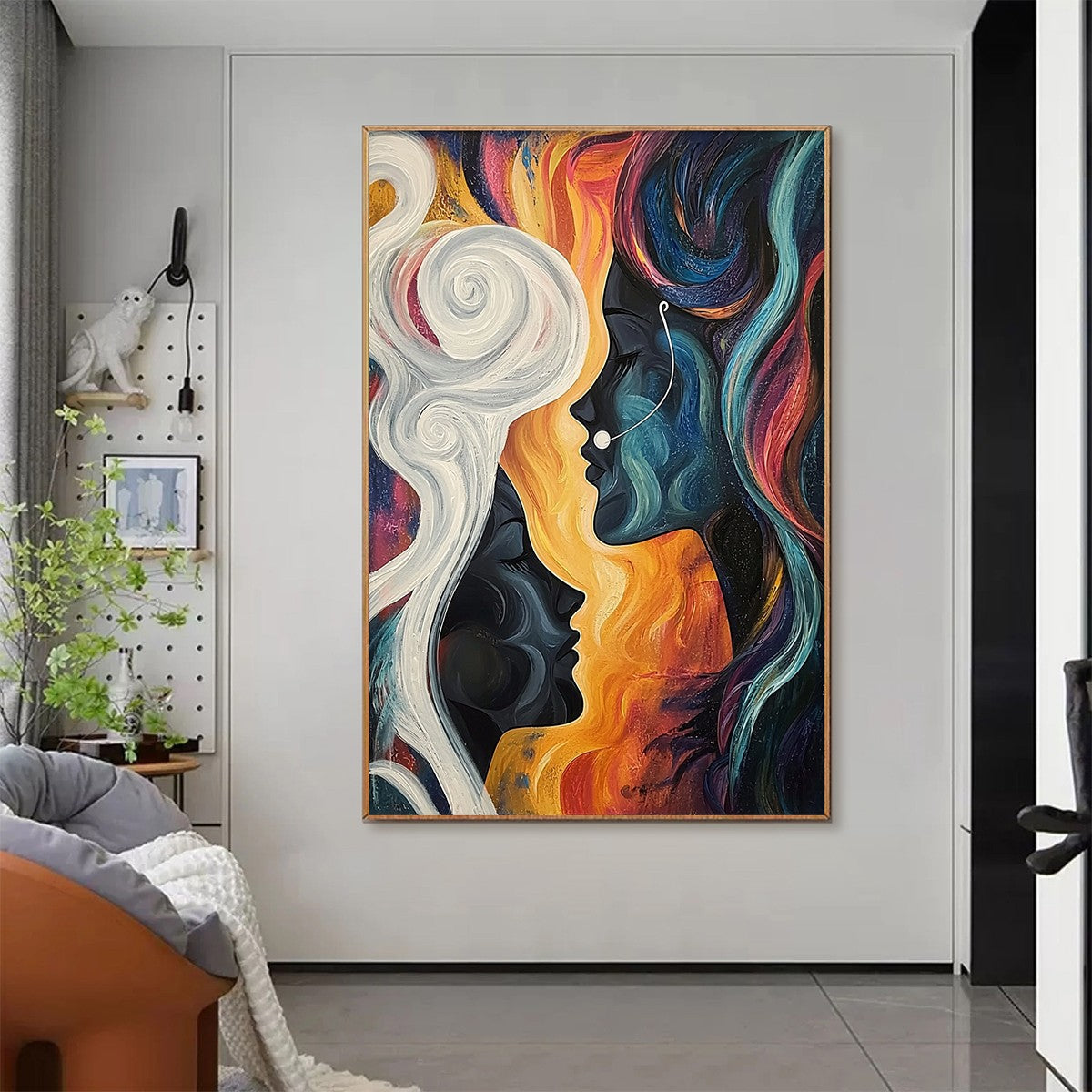 Abstract Colorful Face Canvas Art | Modern Wall Decor #AA 004