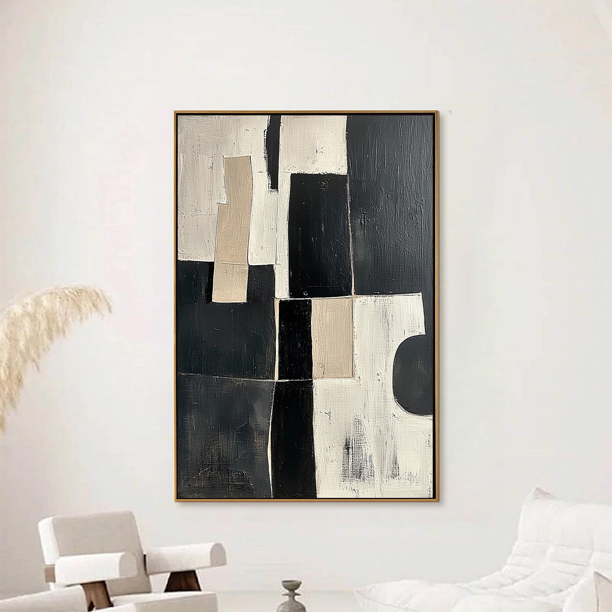 Japandi Style Minimalist Wall Decor | Neutral Abstract Print
