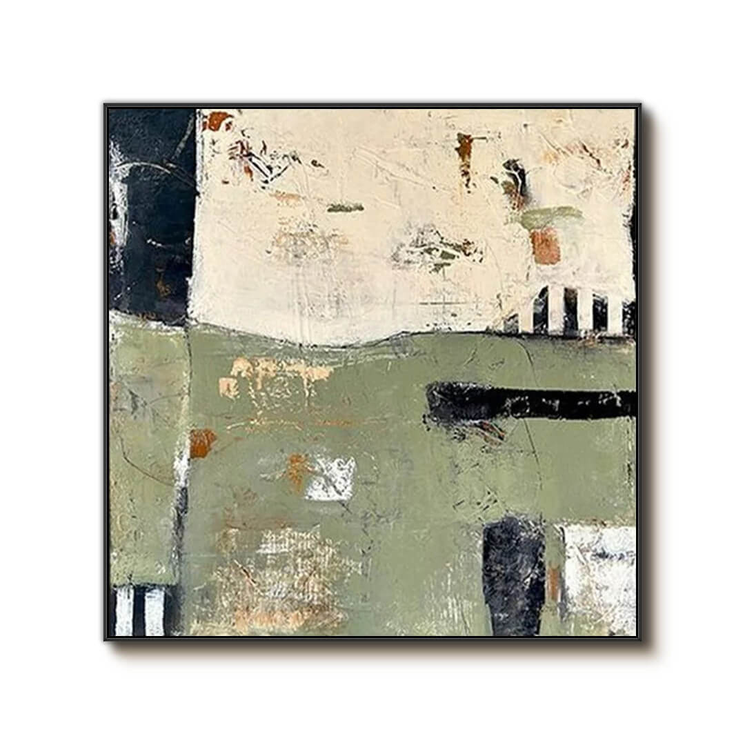 Hand-Painted Textured Abstract | Earth Tone Wall Art #AA 272