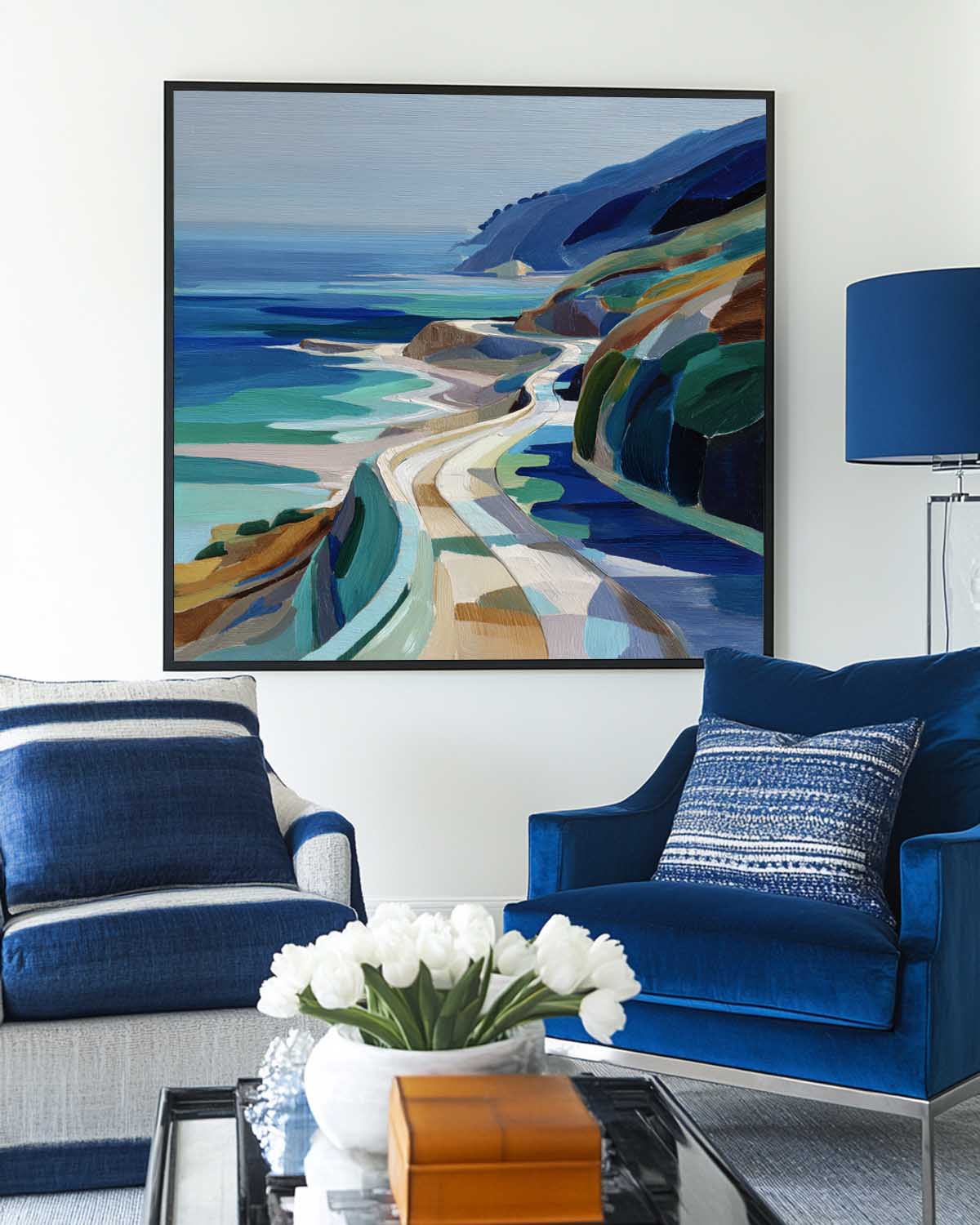 Modern Impressionist Seascape Painting | Abstract Coastal Print