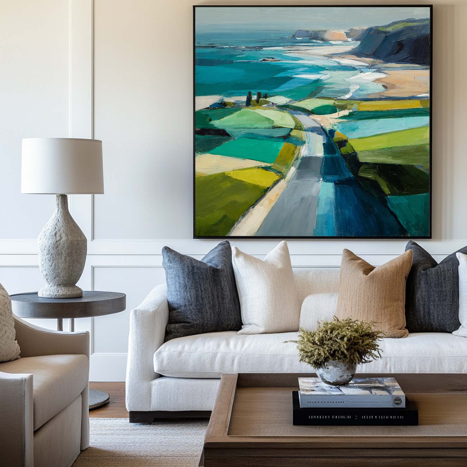 Modern Impressionist Seascape Painting | Abstract Coastal Print