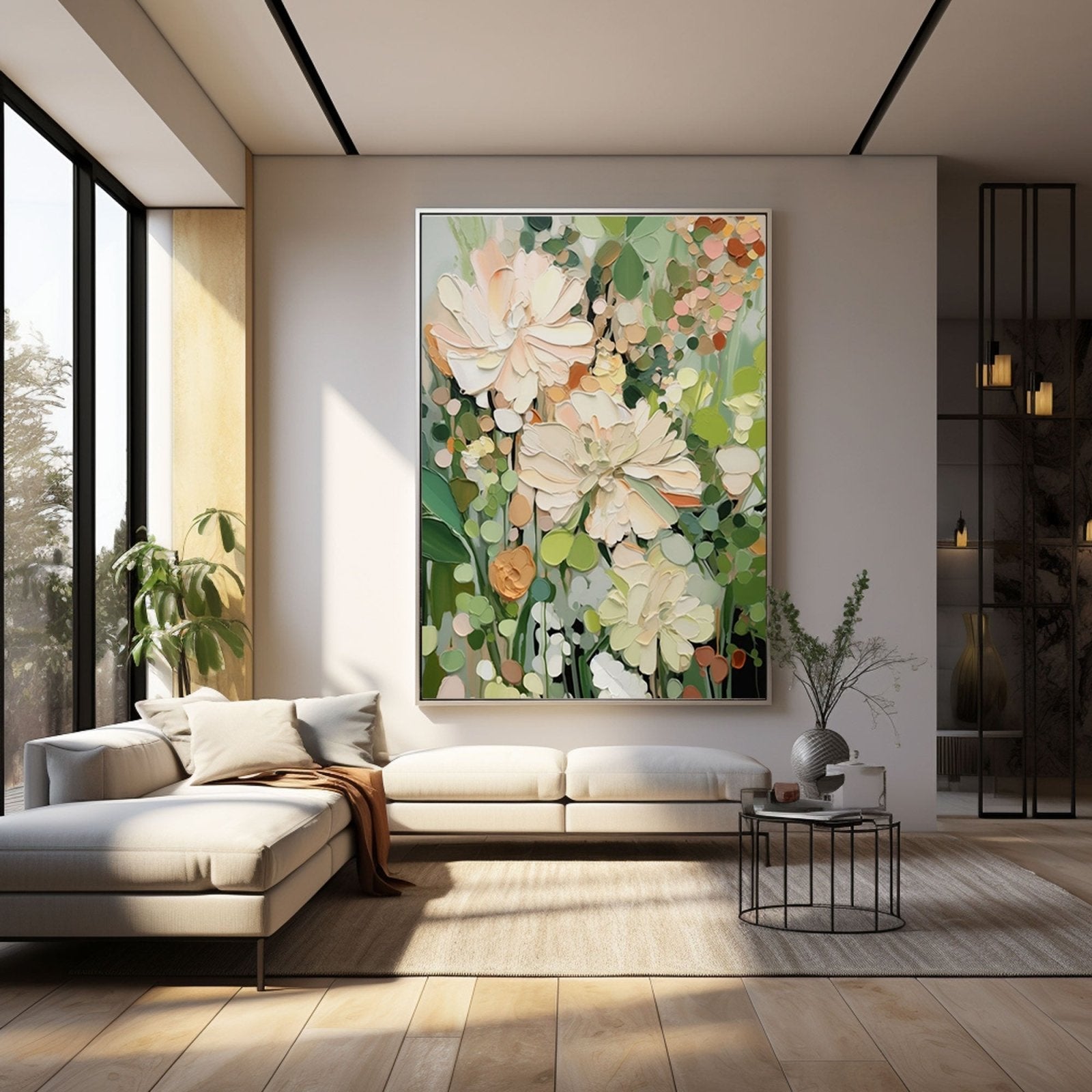 "Blooming Serenade" - Colorful Impasto Flower Painting | Canvas Art #TC 168