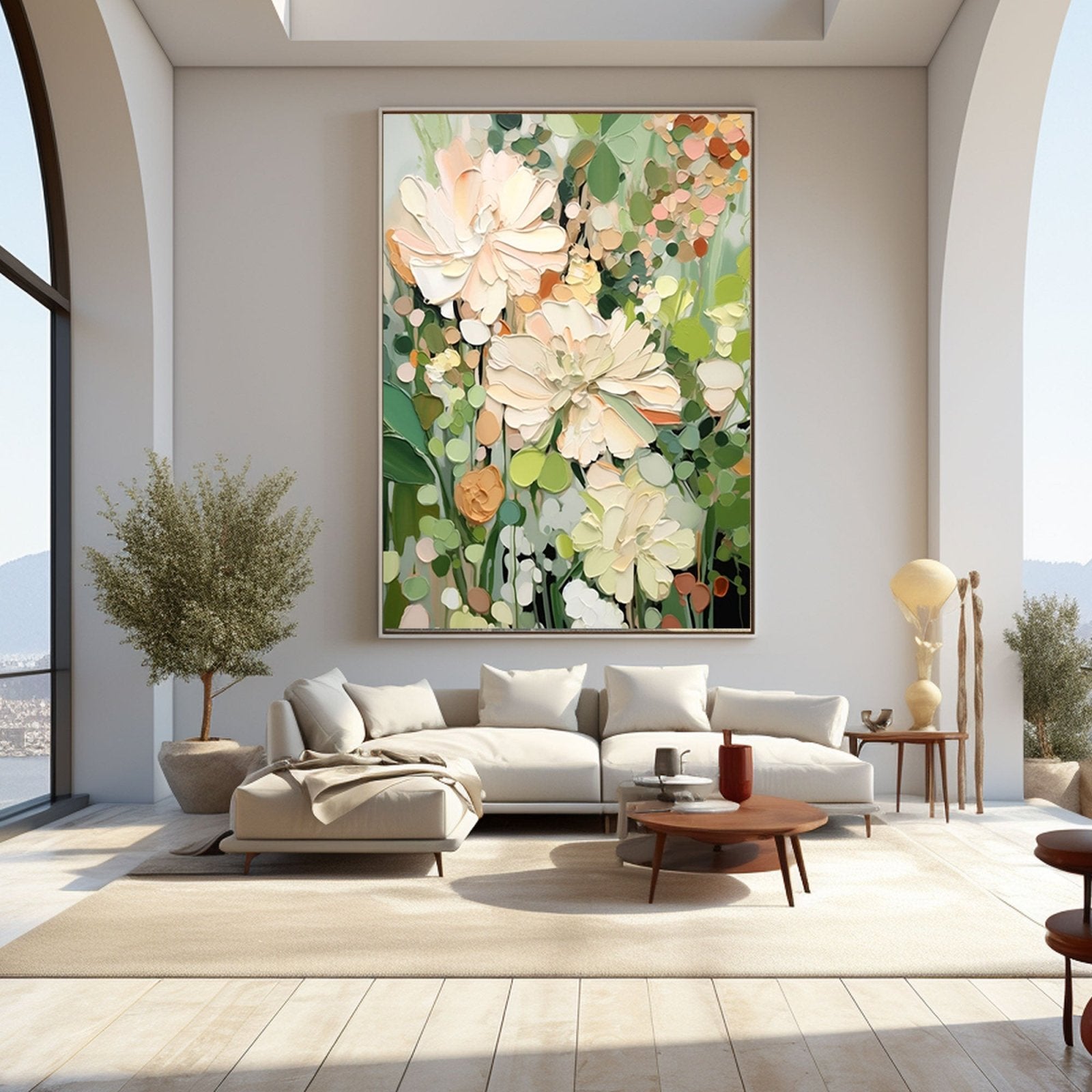 "Blooming Serenade" - Colorful Impasto Flower Painting | Canvas Art #TC 168