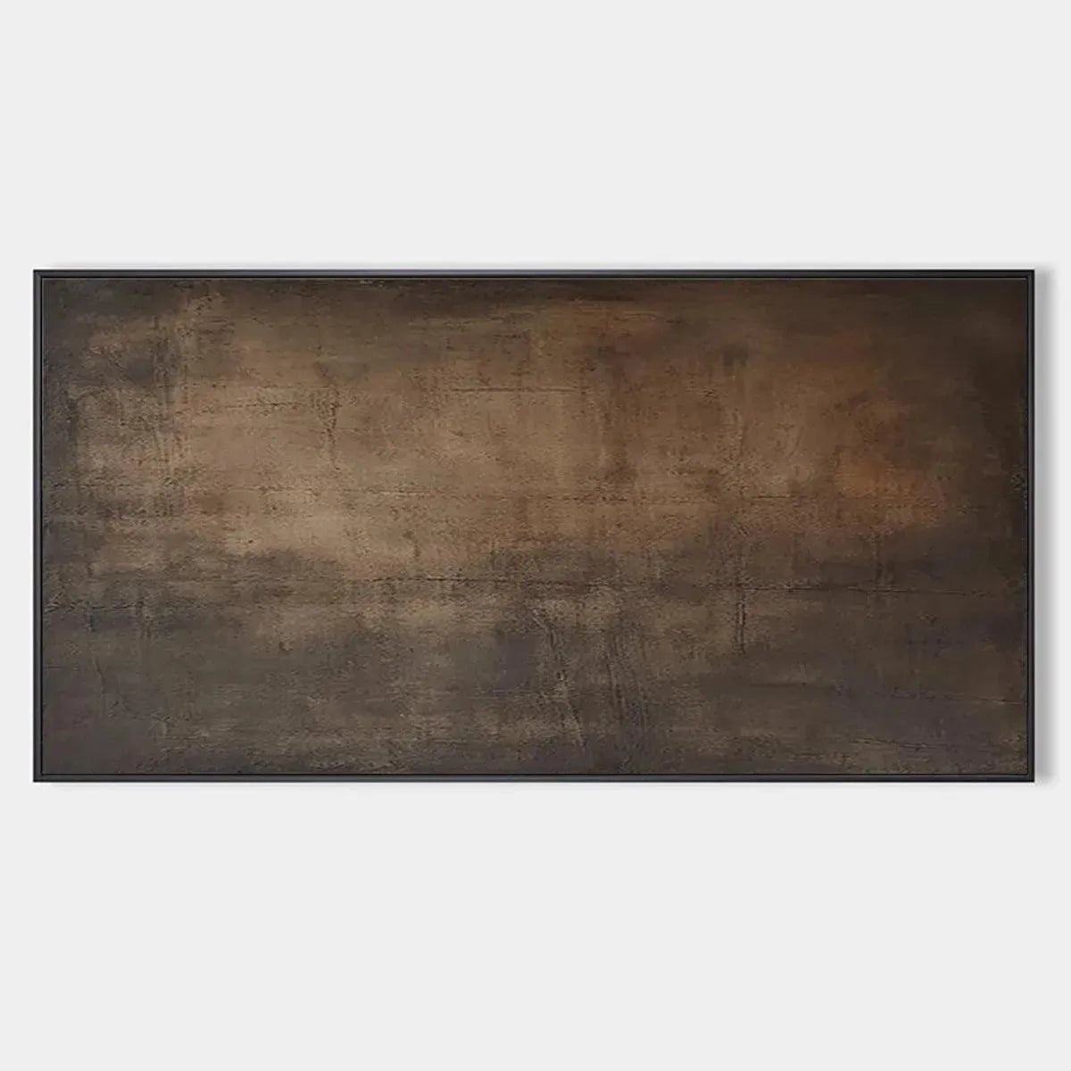 Dark Bronze and Rust Abstract Canvas | Industrial Textured Art #AA 450