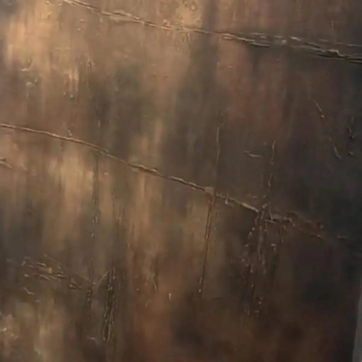 Dark Bronze and Rust Abstract Canvas | Industrial Textured Art #AA 450