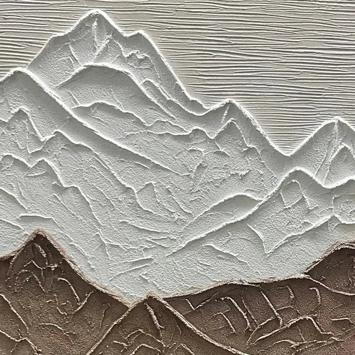 Textured Mountain River Painting | 3D Landscape Wall Art #TC 255