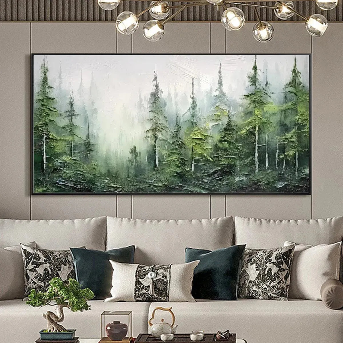 Misty Forest Painting | Serene & Moody Landscape Art