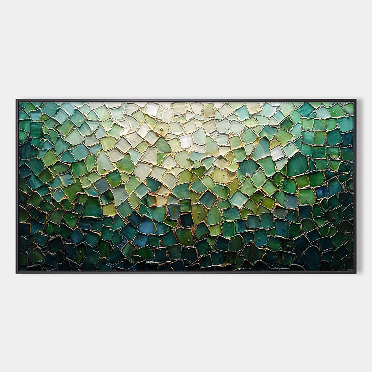 Emerald Textured Abstract Art | Original Green Painting #ZZ 248