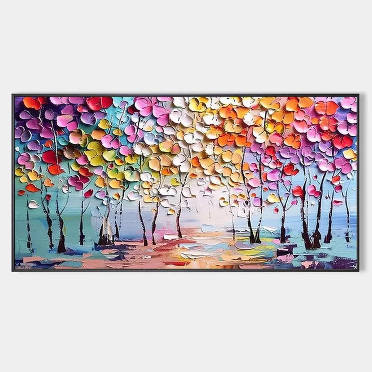 Abstract Flowering Tree Art | Modern Colorful Landscape #AA 299