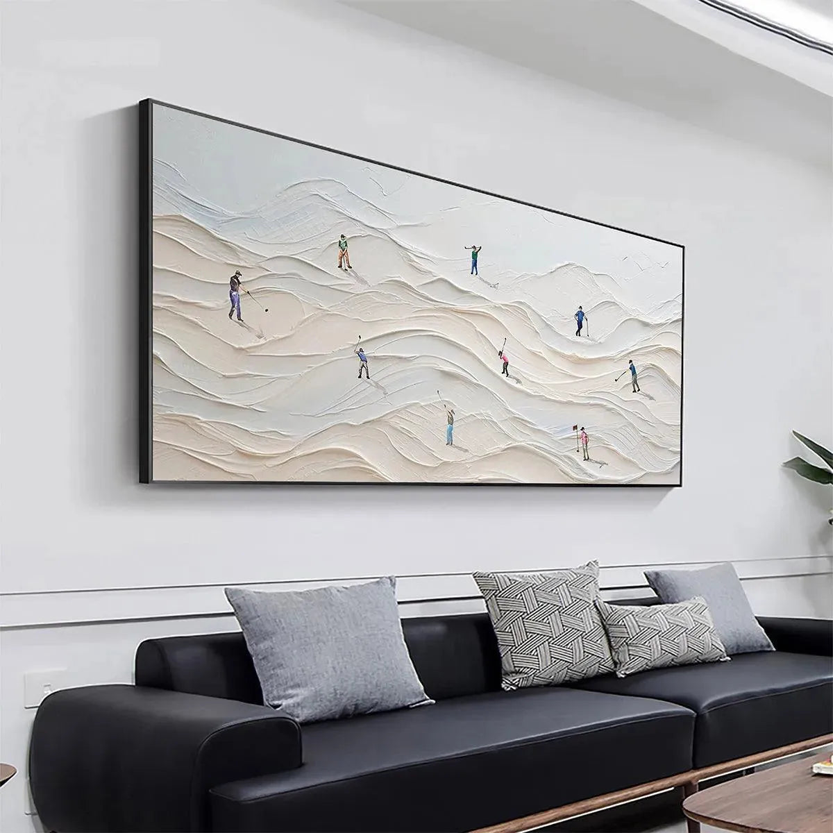 Textured 3D Golf Painting | Minimalist Impasto Wall Art #AA 227