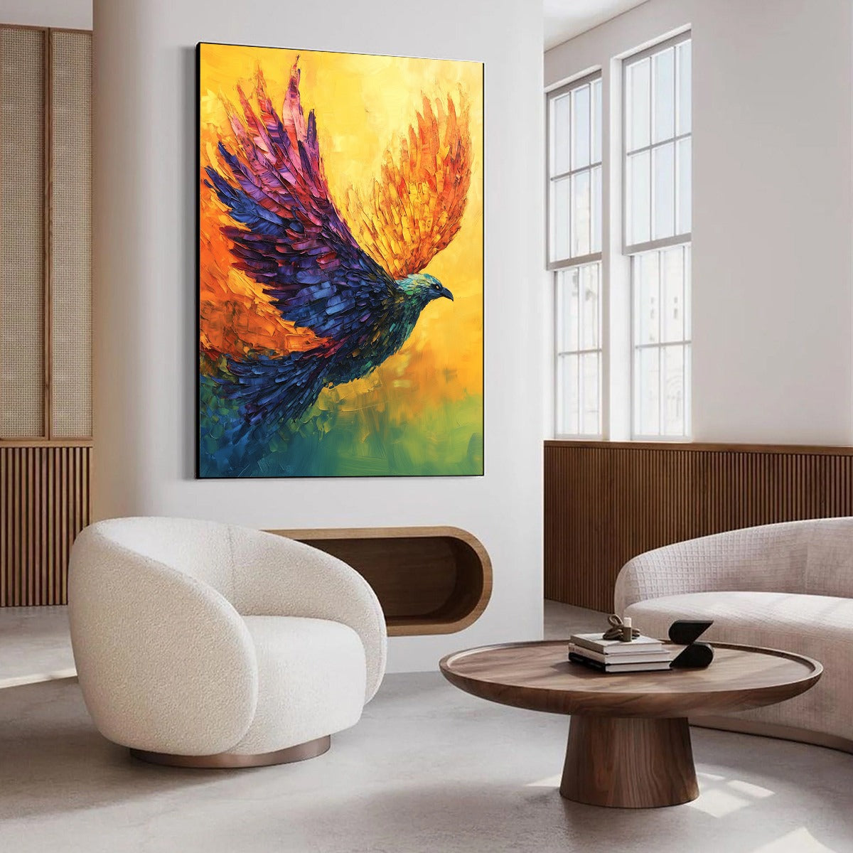 Dynamic Colorful Bird Art | Vibrant Abstract Original Painting #ZZ 263