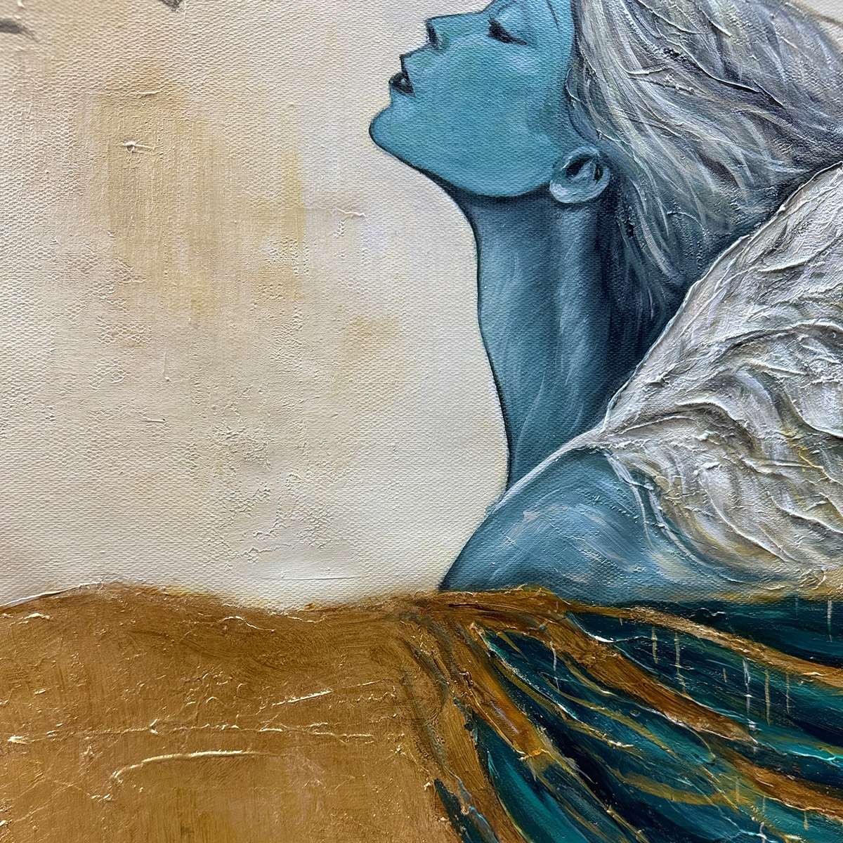 Fantasy Angel Wall Art | Mythological Woman Painting #AA 110