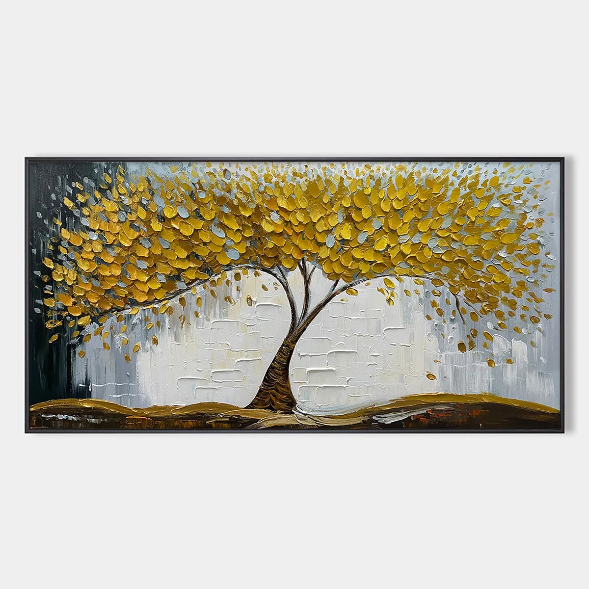 money tree art Golden Money Tree Canvas Wall Art