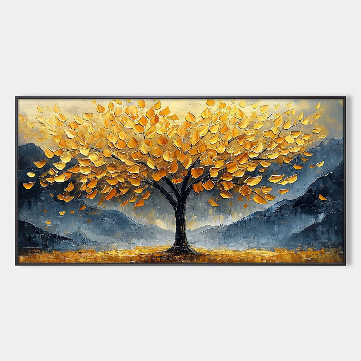 money tree oil painting Golden Money Tree Canvas Wall Art