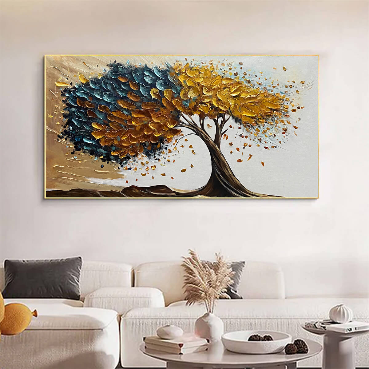 Lucky Golden Money Tree Wall Decor | Feng Shui Prosperity Art