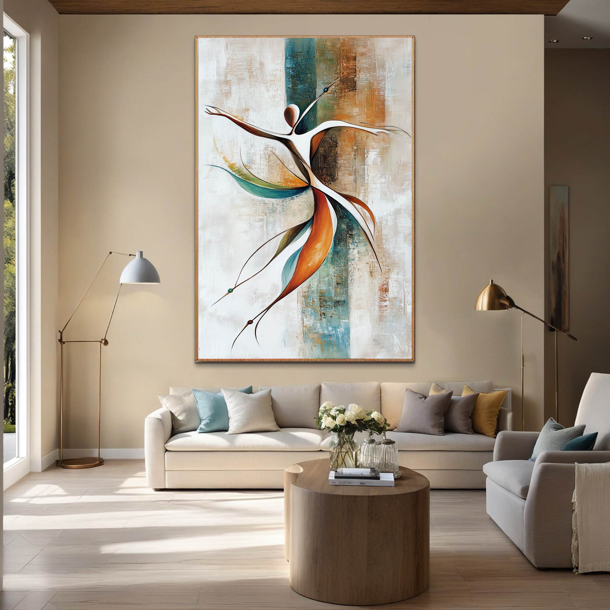 Dancer in Motion | Dynamic Abstract Figurative Art