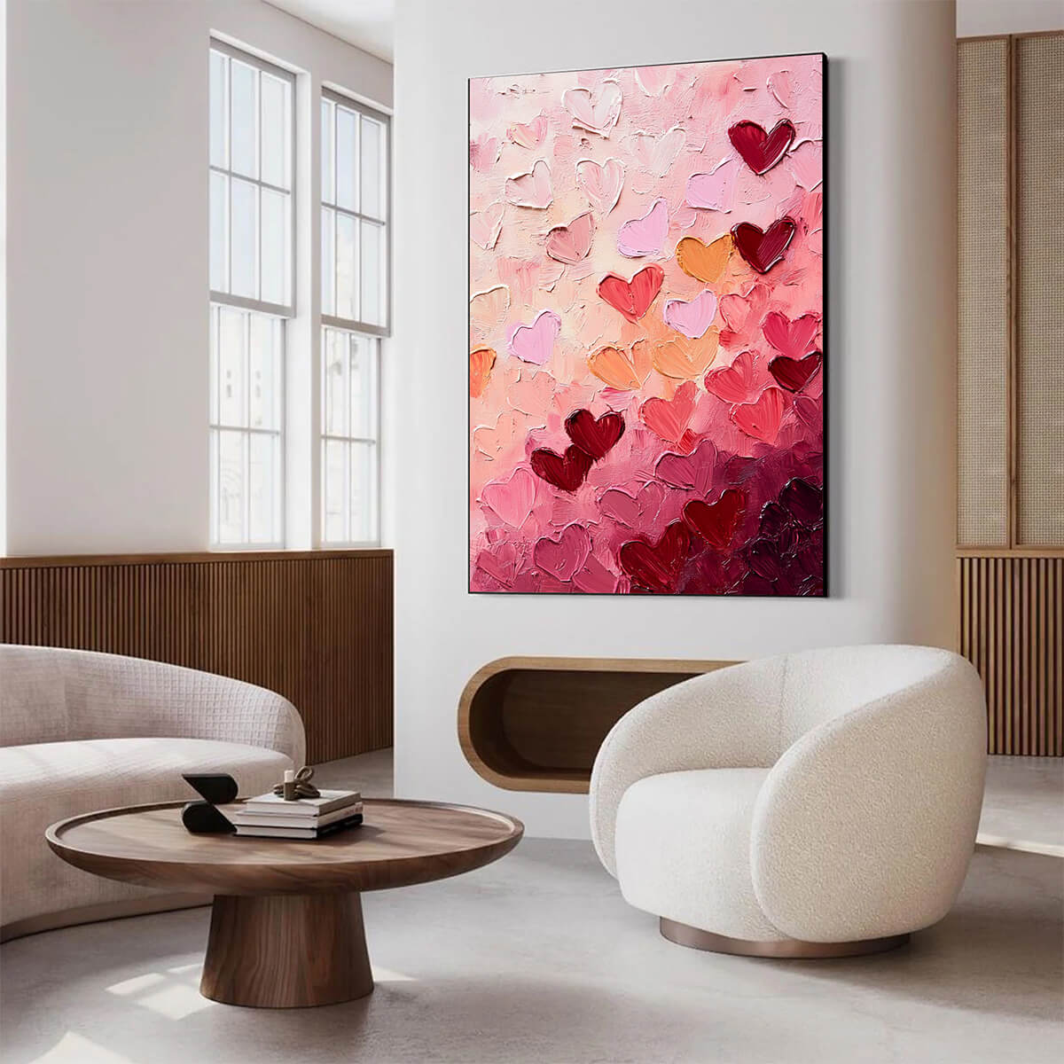 Expressive Abstract Heart Art | Colorful Textured Painting #AA 120