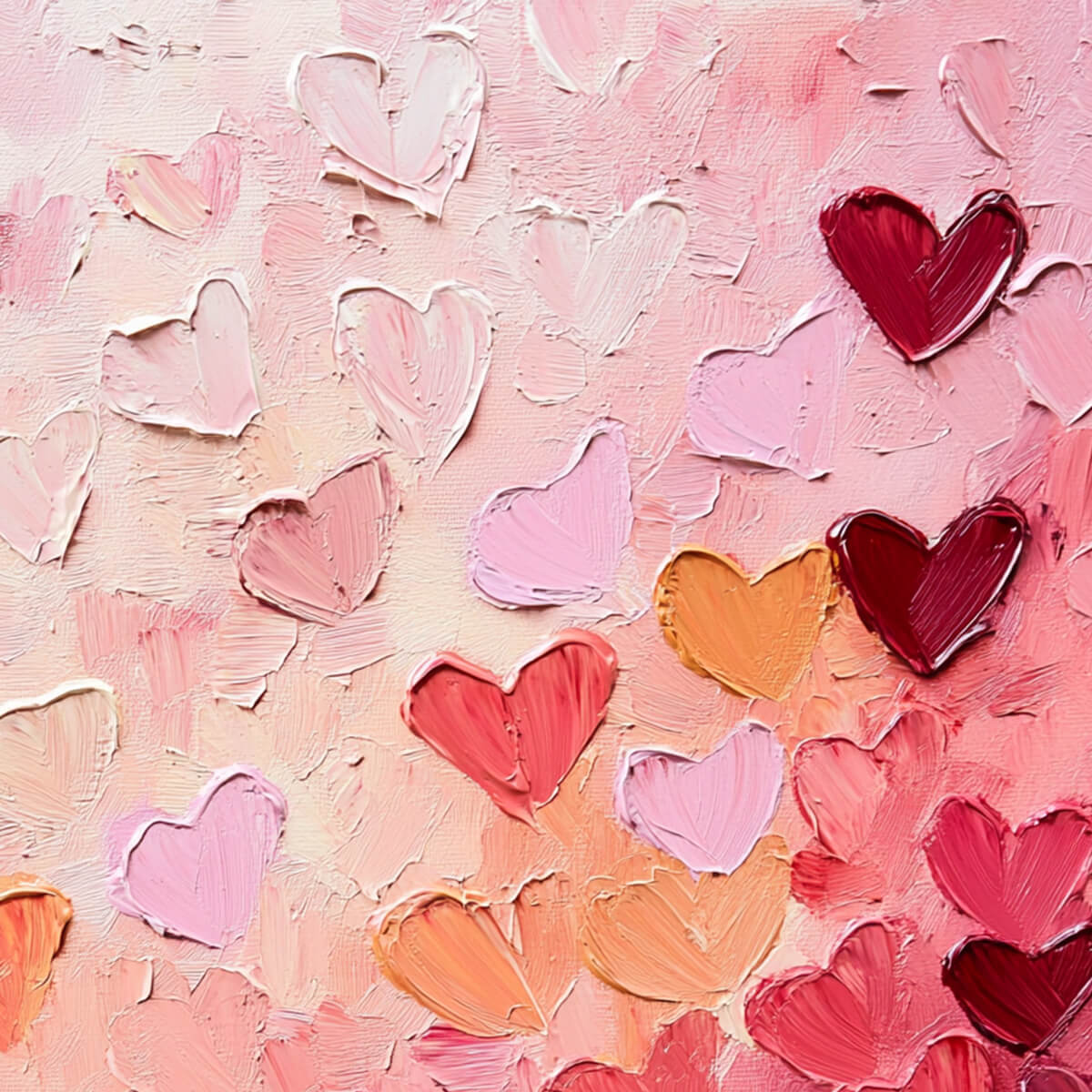 Expressive Abstract Heart Art | Colorful Textured Painting #AA 120