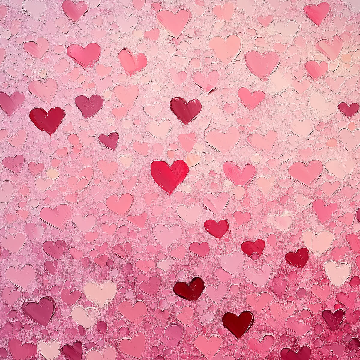 Romantic Pink Heart Painting | Valentine's & Anniversary Gift #AA 119