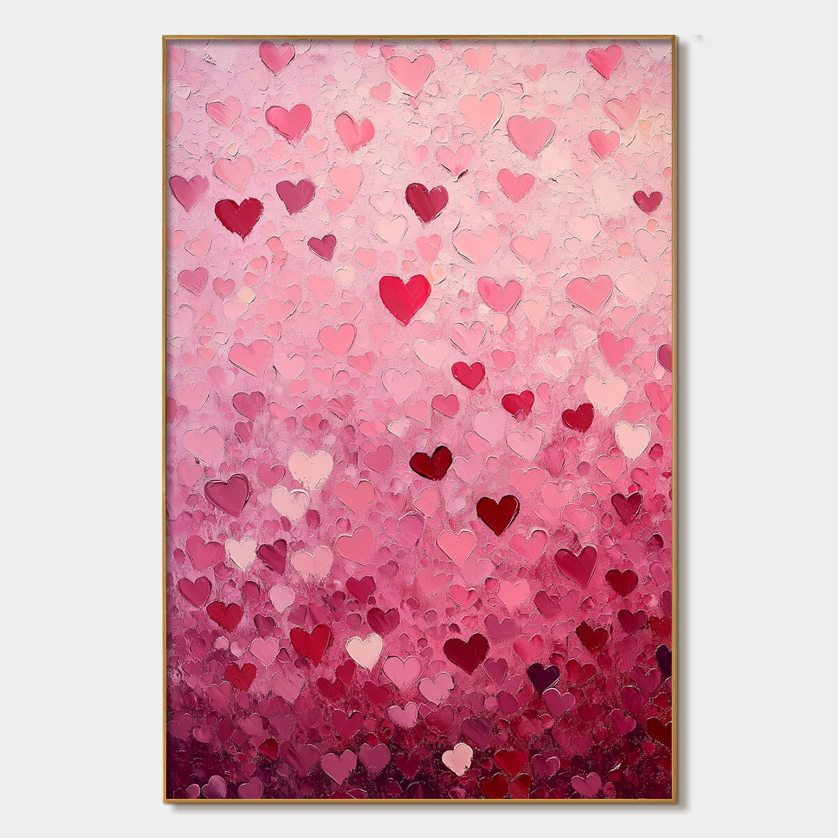 Romantic Pink Heart Painting | Valentine's & Anniversary Gift #AA 119