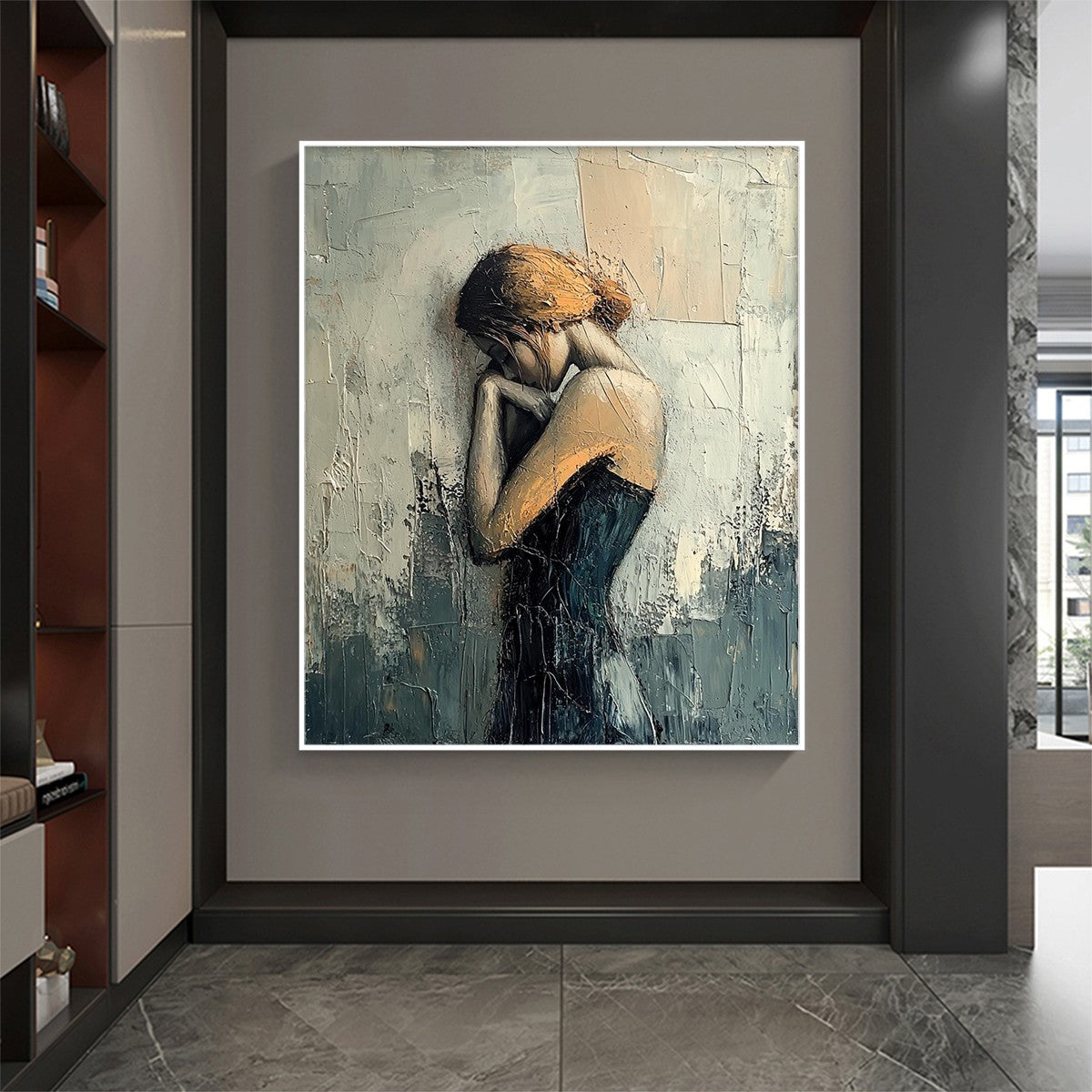 Emotional Woman Paintings | Moody Figurative Wall Art #AA 115