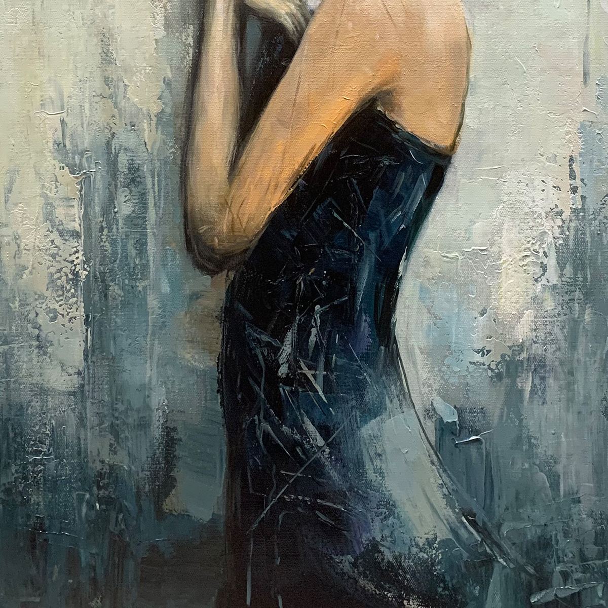 Emotional Woman Paintings | Moody Figurative Wall Art #AA 115