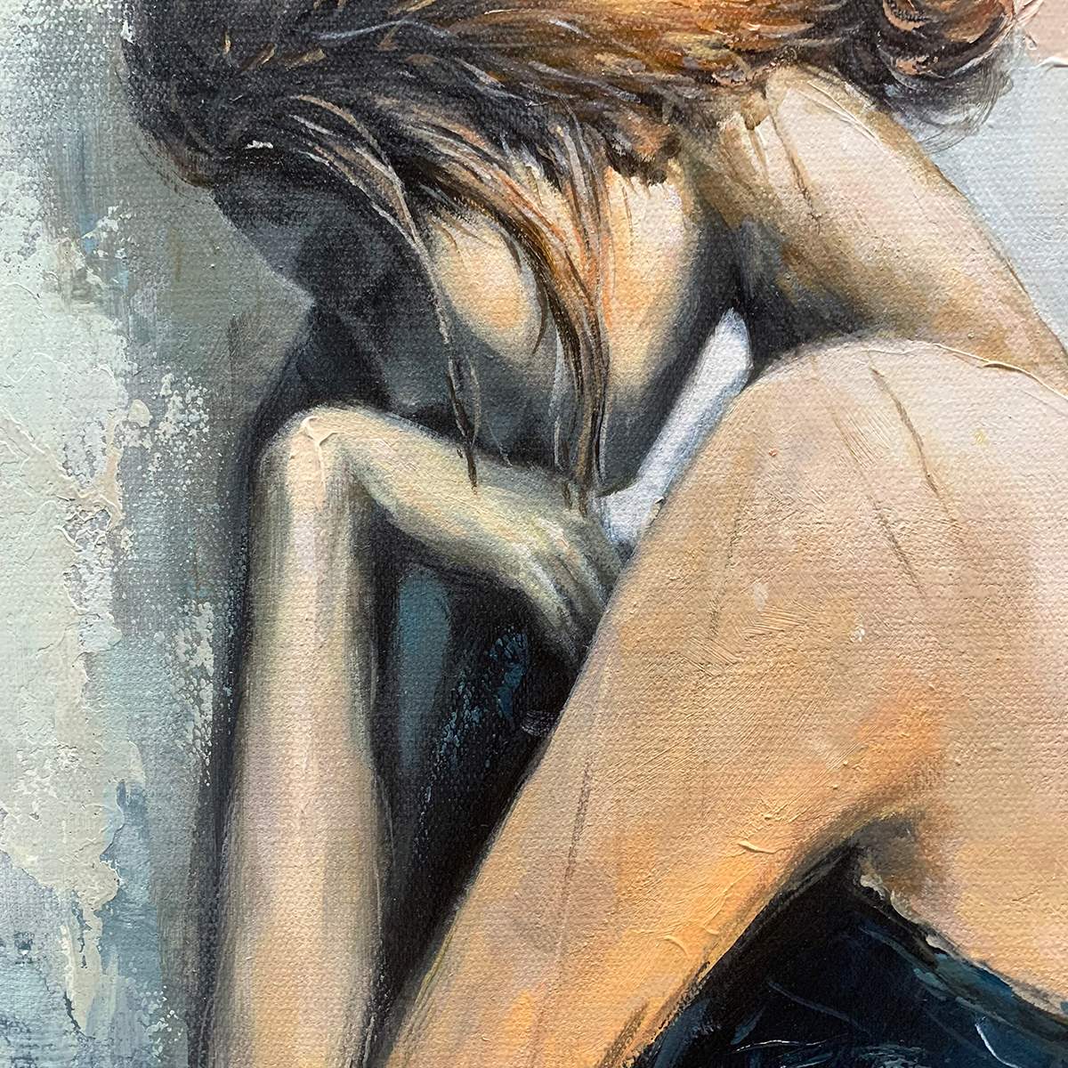 Emotional Woman Paintings | Moody Figurative Wall Art #AA 115