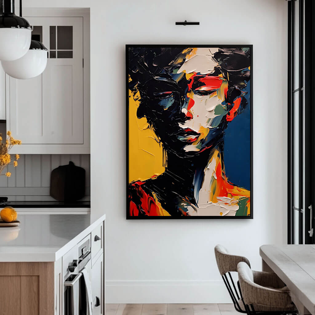 Textured Palette Knife Art | Abstract Woman Portrait on Canvas #ZZ 226