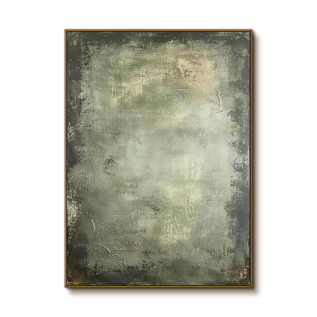 Textured Green Abstract Art | Modern Earth Tone Wall Decor #AA 054