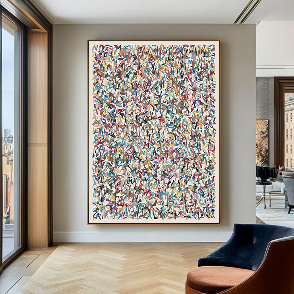 Abstract Expressionist Art | Large Colorful Canvas Painting