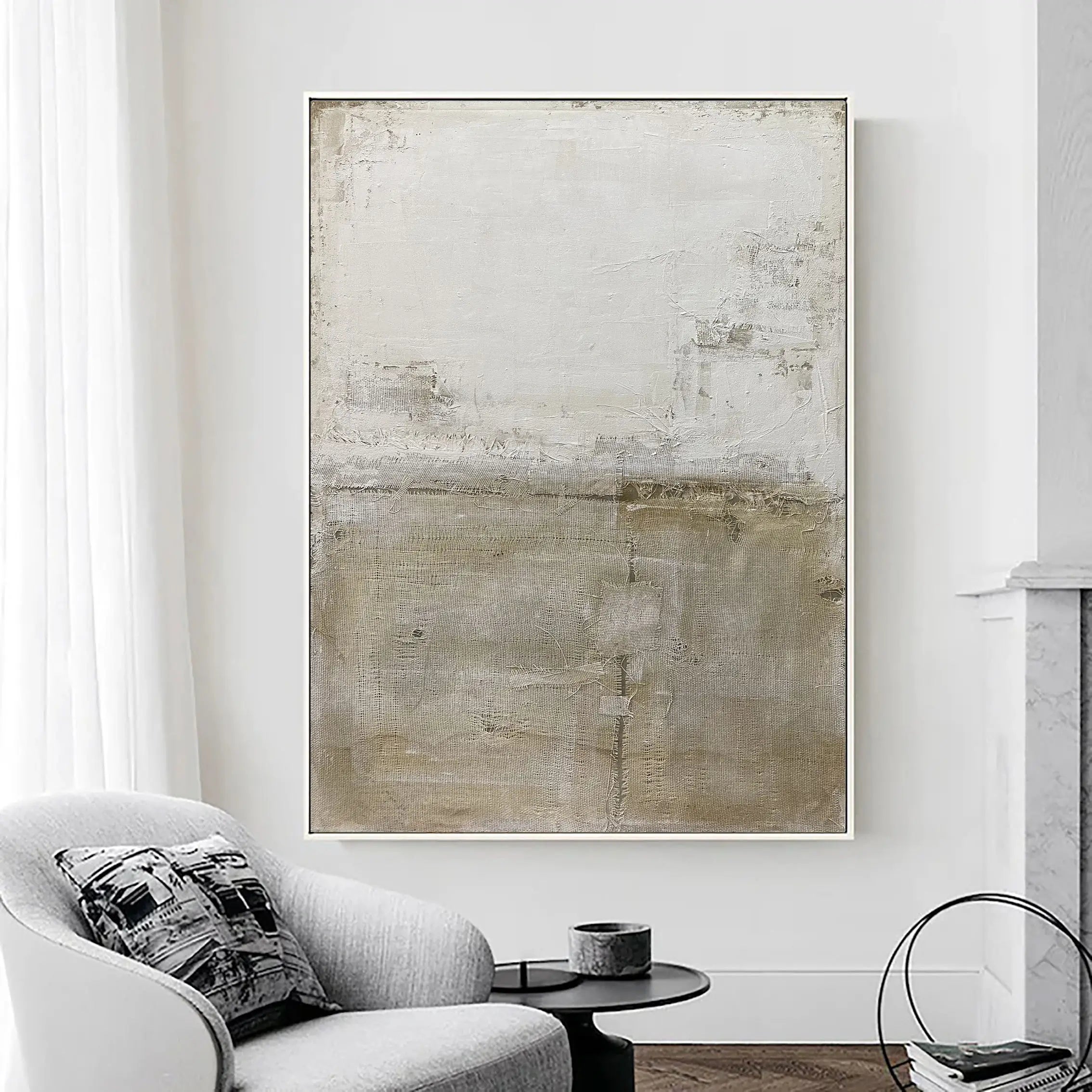 Wabi Sabi Inspired Wall Art | Textured Neutral Organic Abstract #JJ 111